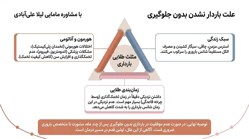 چرا با وجود سالم بودن باردار نمیشم+علت باردار نشدن بعد از بچه اول+چرا باردار نمیشم