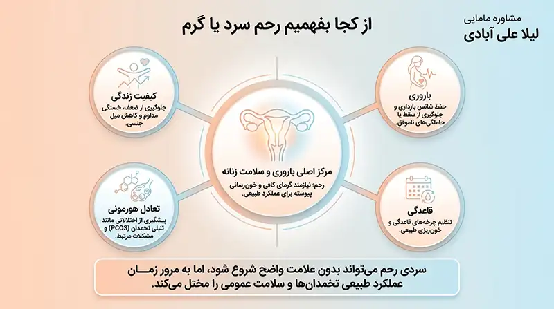 از کجا بفهمیم رحم سرد یا گرم برای گرم شدن رحم چی بخوریم