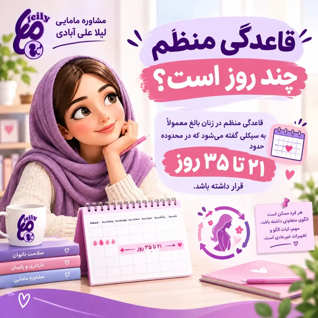 از کجا بفهمیم سیکل قاعدگی چند روزه است+قاعدگی منظم چند روز است
