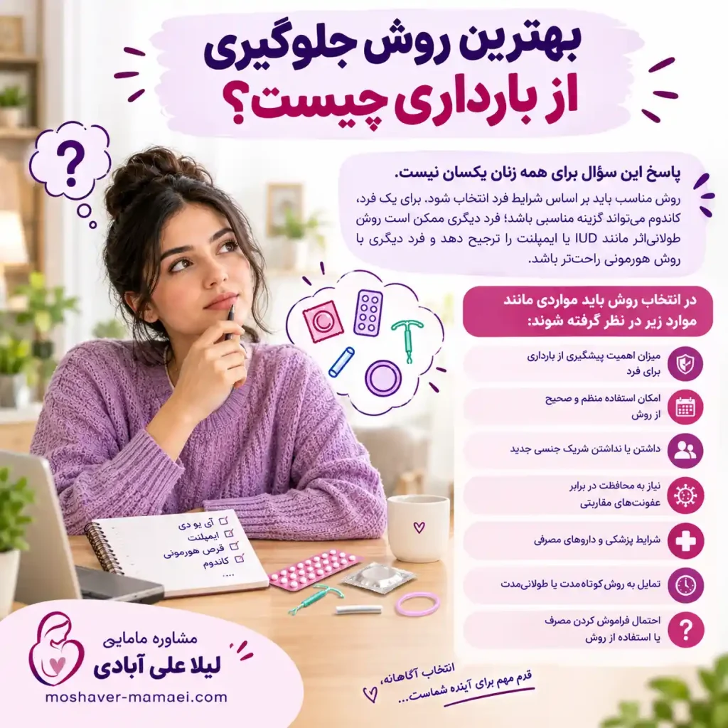 ساده ترین روش جلوگیری از بارداری خانگی