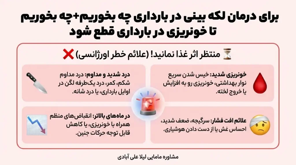 برای درمان لکه بینی در بارداری چه بخوریم+چه بخوریم تا خونریزی در بارداری قطع شود