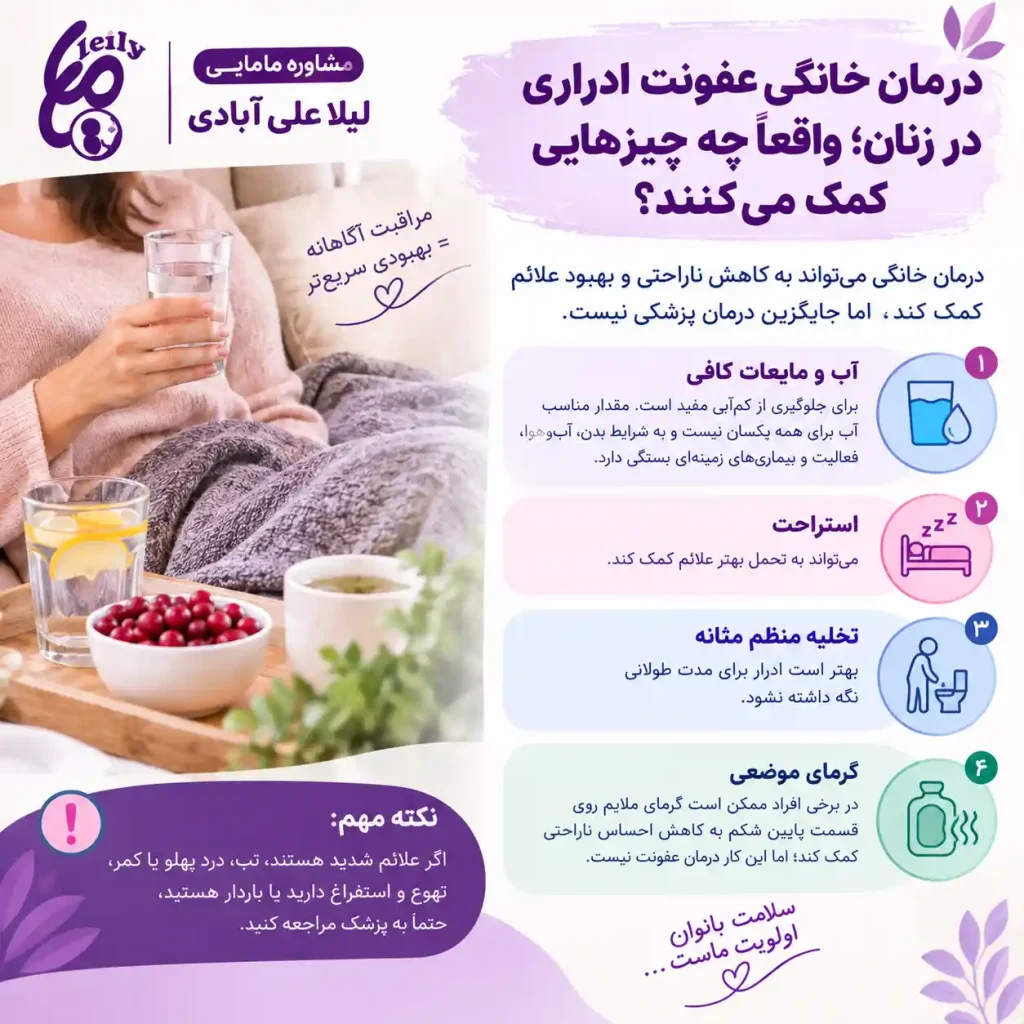 درمان عفونت ادراری در خانه