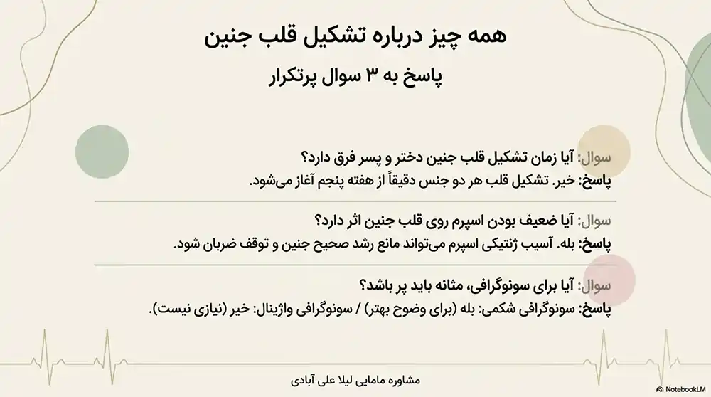 آخرین مهلت برای تشکیل قلب جنین