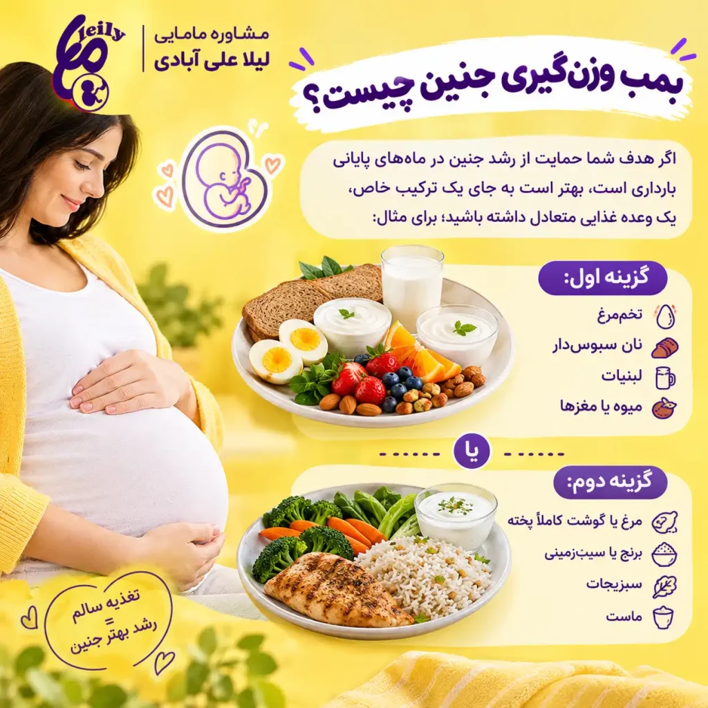 سریعترین راه برای وزن گیری جنین+چه چیزهایی باعث وزن گیری جنین در ماه آخر میشود
