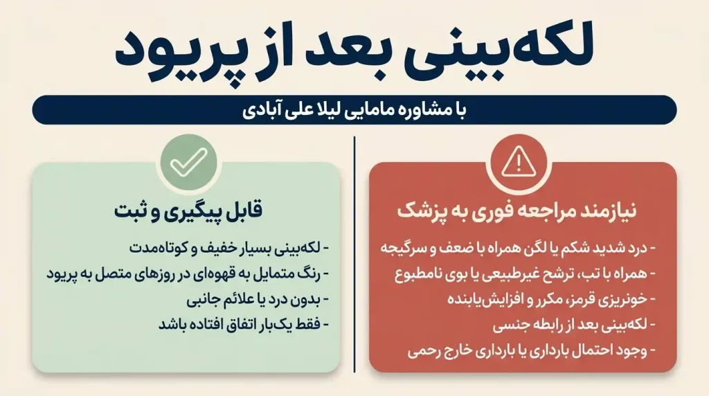 علت لکه بینی بعد از پریود