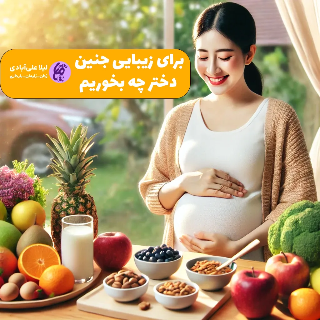برای زیبایی جنین دختر چه بخوریم