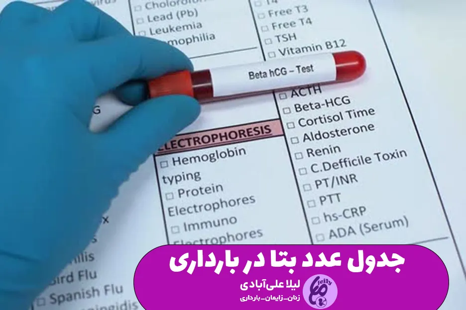 جدول عدد بتا در بارداری