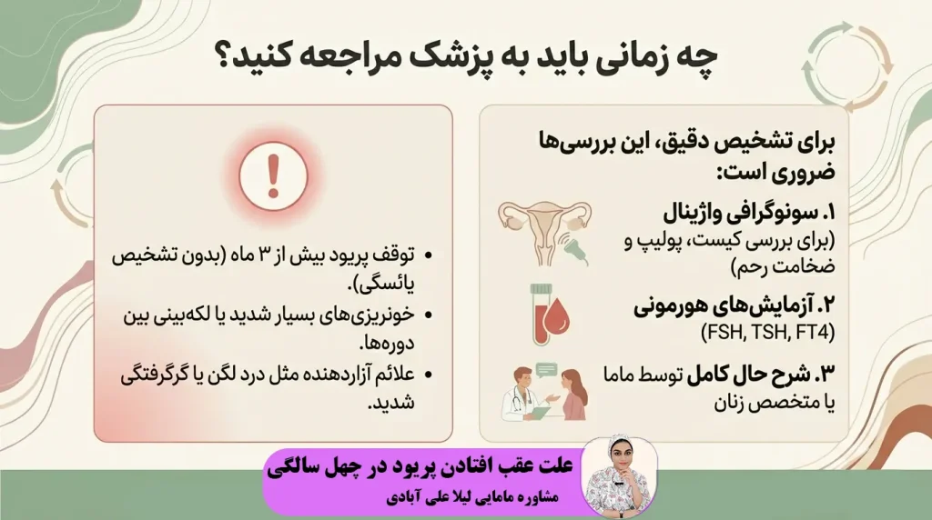 علت عقب افتادن پریود در چهل سالگی