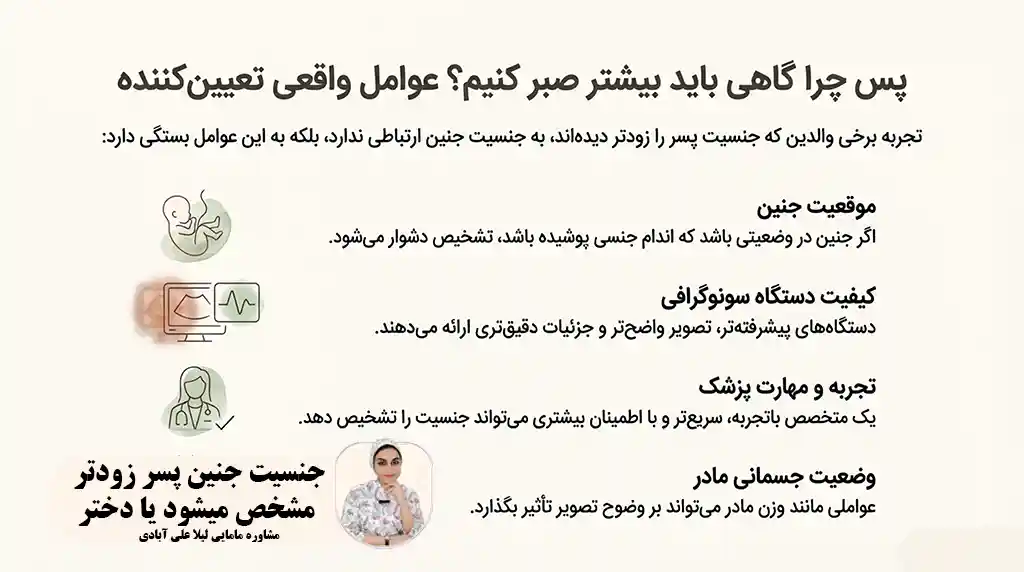 جنسیت جنین پسر زودتر مشخص میشود یا دختر