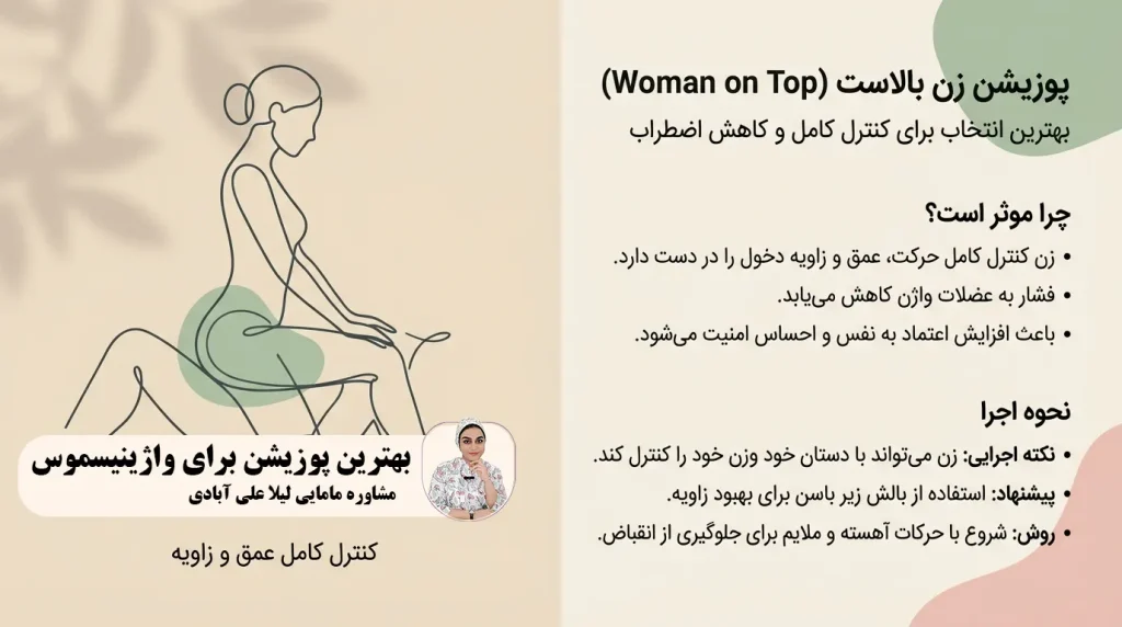 بهترین پوزیشن برای واژینیسموس