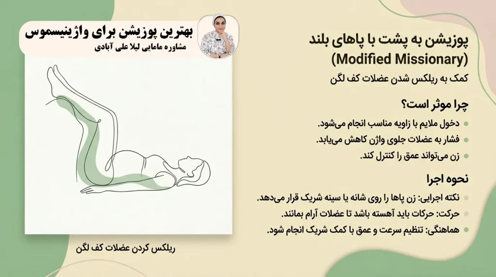 بهترین پوزیشن برای واژینیسموس