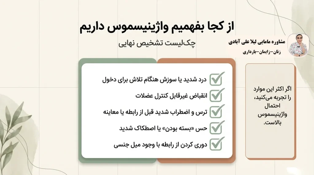 از کجا بفهمیم واژینیسموس داریم