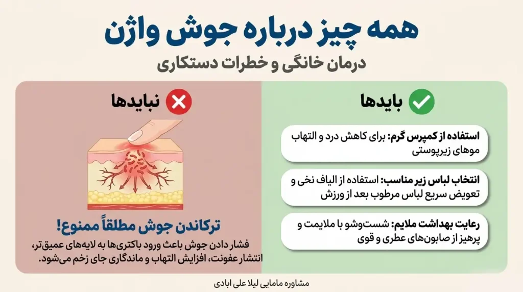 درمان جوش واژن در خانه