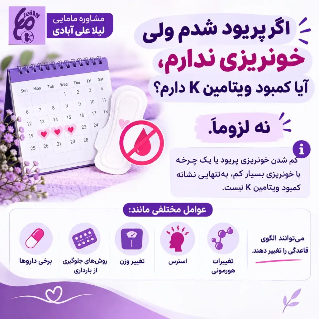ویتامین K برای قطع پریود